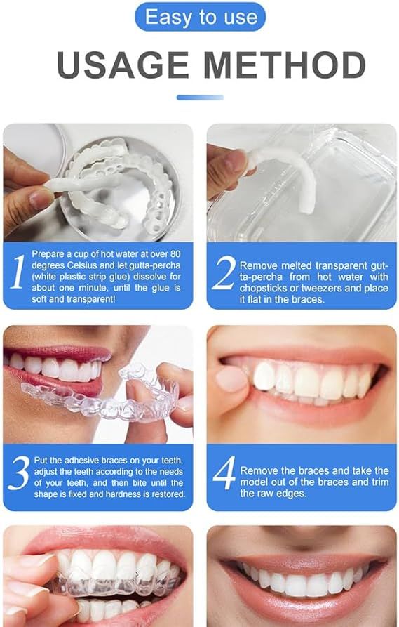 2PC Adjustable Snap On Smile Veneers Teeth For Men And Women