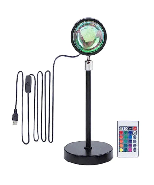 Sunset Lamp (WITH REMOTE) 16 Colors LED Changing 3-in-1 Sunset Light lamp