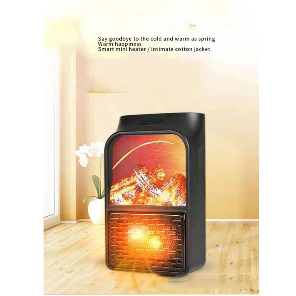 900W Mini Electric Fan Heater Remote Control Portable Plug-In Room Heater Air Heating