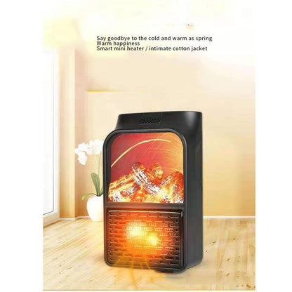 900W Mini Electric Fan Heater Remote Control Portable Plug-In Room Heater Air Heating
