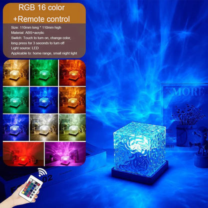 Dynamic Water Ripple Lamp Projector with 16 colours and remote/Free Delivery
