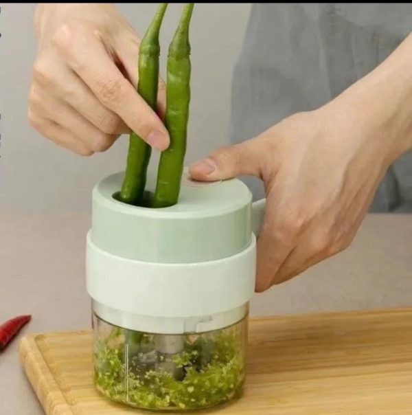 4 In 1 Handheld Electric Vegetable Cutter Wireless Food Processor