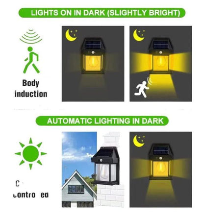 Solar Outdoor Wall Light with Motion Sensor