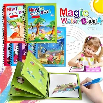 Pack Of 2 Magic Drawing Book + Free Magic Pen  📖