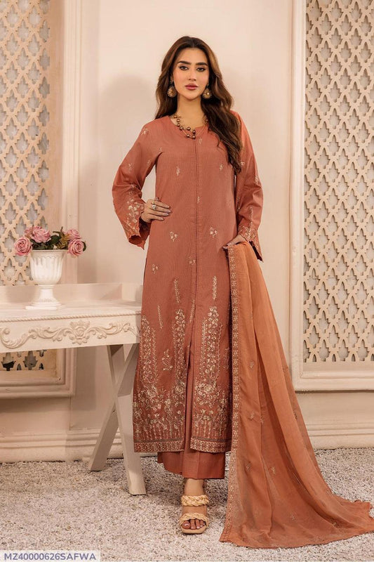 3PC UNSTITCHED SUIT-MUHAMMAD TUAHA