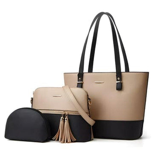 Leather plain handbag