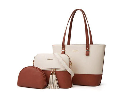 Leather plain shoulder handbag