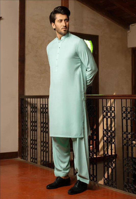 men Unstitched wash and wear plain suit