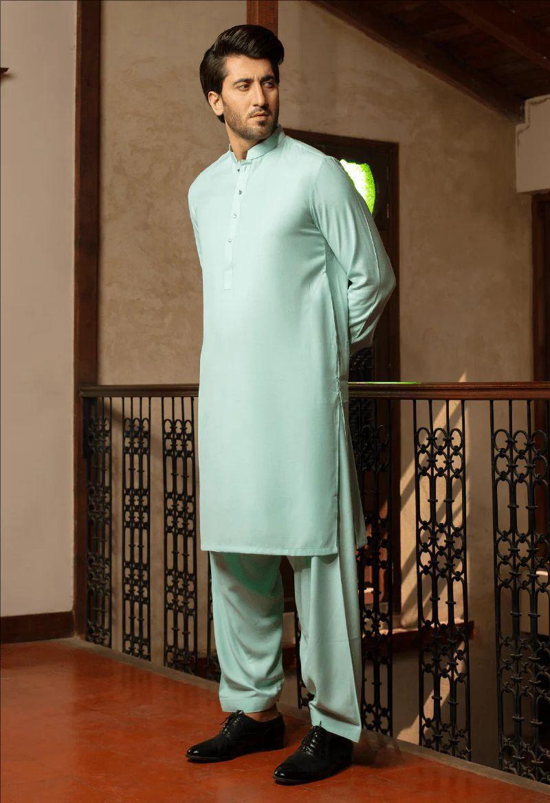 men Unstitched wash and wear plain suit