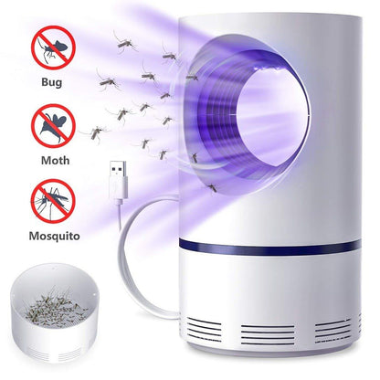 Electric Mosquito Trap Blue Light Mosquito Killer Lamp with USB Power Suction Fan