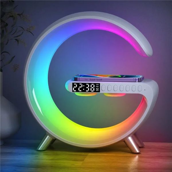 Bedside Music Wake-Up Light Bluetooth Sound Multiple Light Modes Bluetooth Speaker Atmosphere Light Wireless Charger