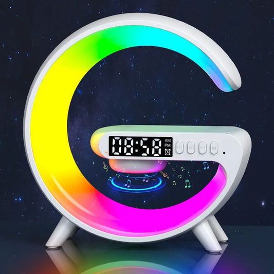 Bedside Music Wake-Up Light Bluetooth Sound Multiple Light Modes Bluetooth Speaker Atmosphere Light Wireless Charger
