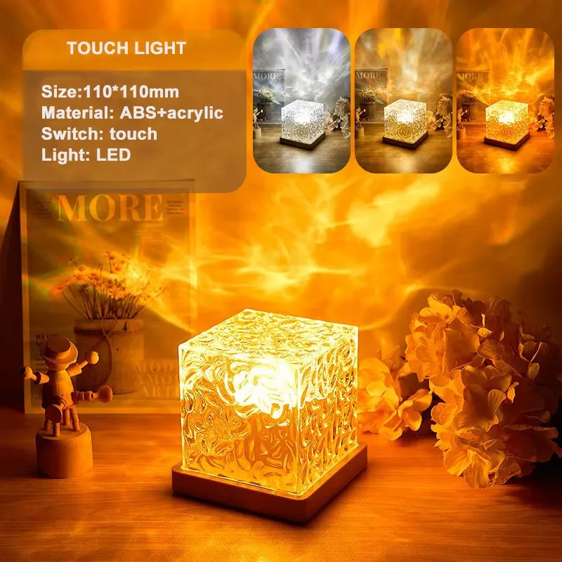 Dynamic Rotating Water Ripple LED Night Light