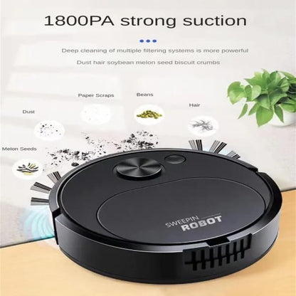 Portable Wireless Smart Mini Sweeping Robot Mopping 3 In1 Rechargeable Cleaning Machine Vacuum Cleaner