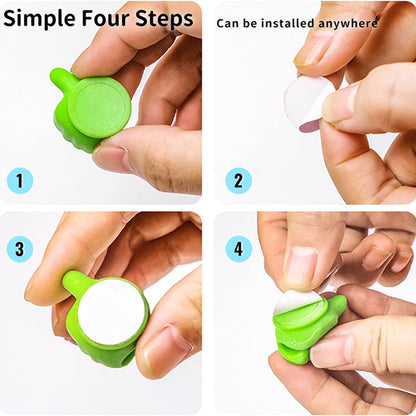 10 Pcs Silicone Thumb Wall Hooks