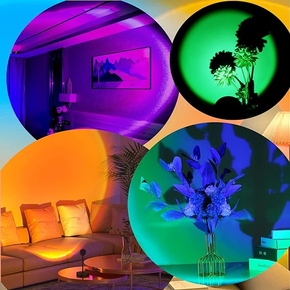 Sunset Lamp (WITH REMOTE) 16 Colors LED Changing 3-in-1 Sunset Light lamp