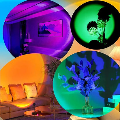 Sunset Lamp (WITH REMOTE) 16 Colors LED Changing 3-in-1 Sunset Light lamp