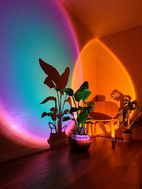 Sunset Lamp (WITH REMOTE) 16 Colors LED Changing 3-in-1 Sunset Light lamp